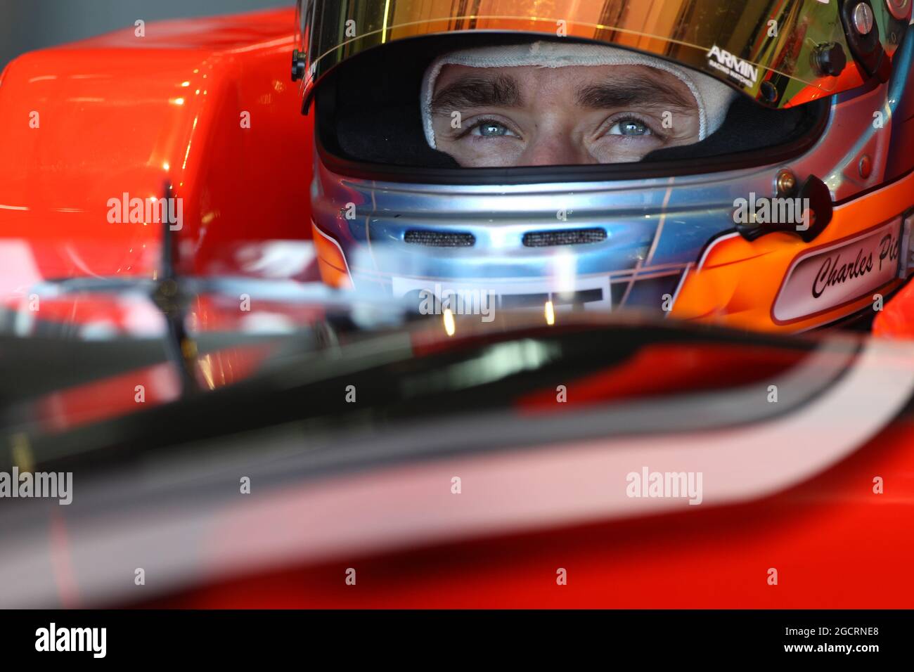 Charles Pic (fra) Marussia F1 Team. Formula uno Testing, Barcellona, Spagna. 22 febbraio 2012. Foto Stock