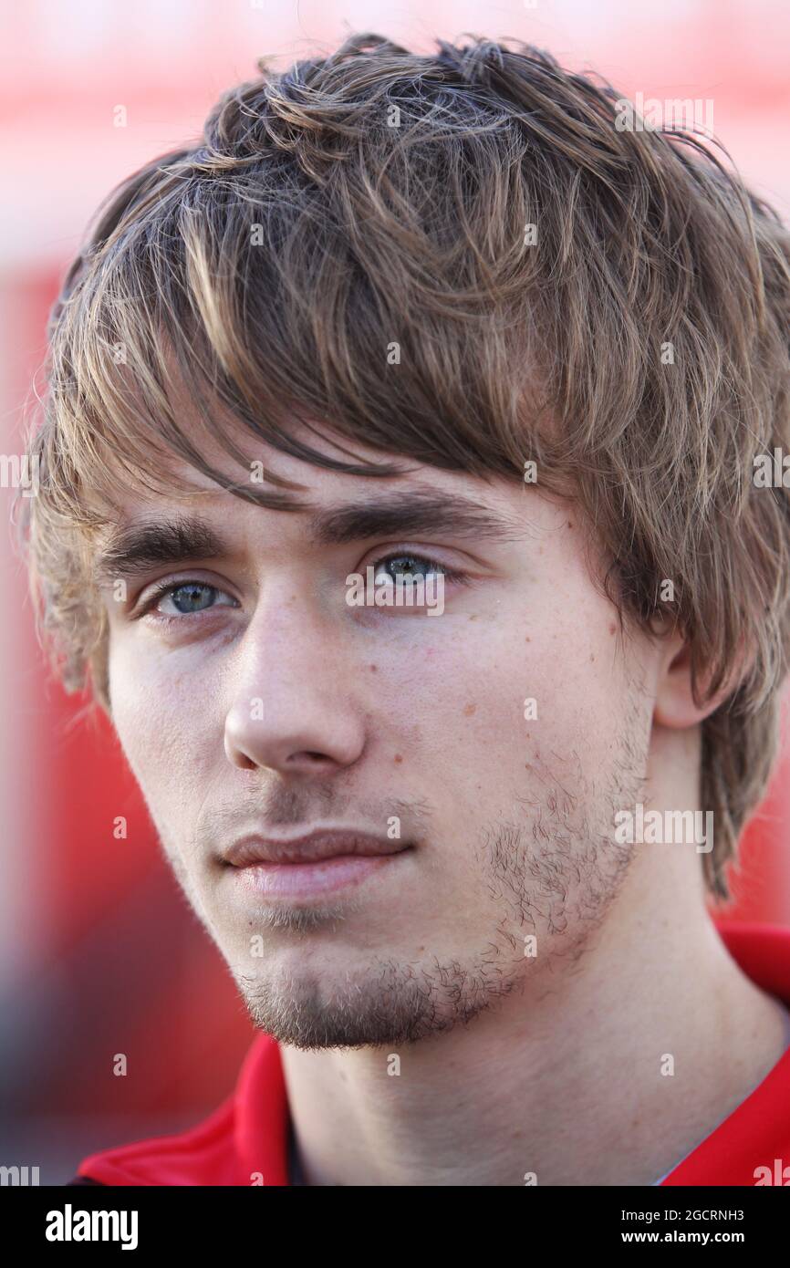 Charles Pic (fra) Marussia F1 Team. Formula uno Testing, Barcellona, Spagna. 23 febbraio 2012. Foto Stock