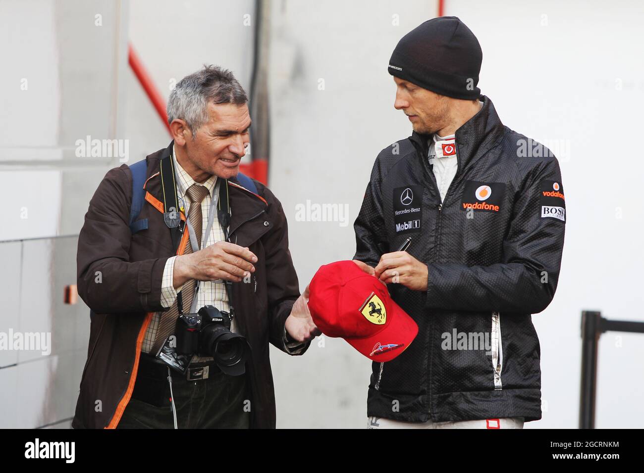 Jenson Button (GBR) McLaren. Formula uno Testing, Barcellona, Spagna. 1 marzo 2012. Foto Stock