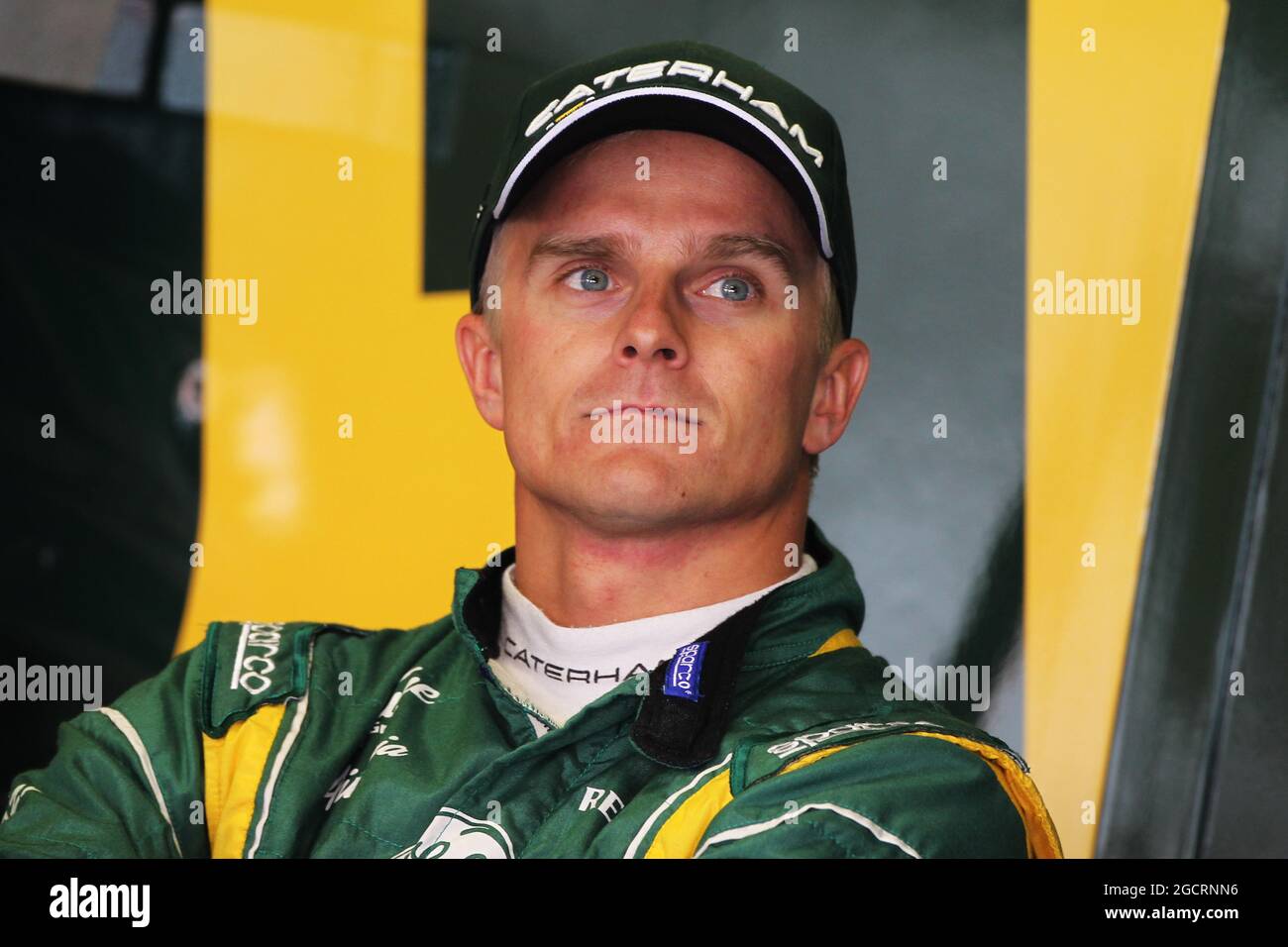 Heikki Kovalainen (fin) Caterham F1 Team. Formula uno Testing, Barcellona, Spagna. 2 marzo 2012. Foto Stock