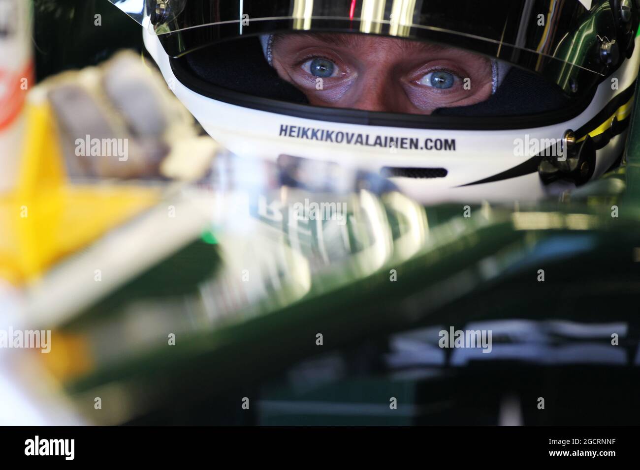 Heikki Kovalainen (fin) Caterham F1 Team. Formula uno Testing, Barcellona, Spagna. 2 marzo 2012. Foto Stock
