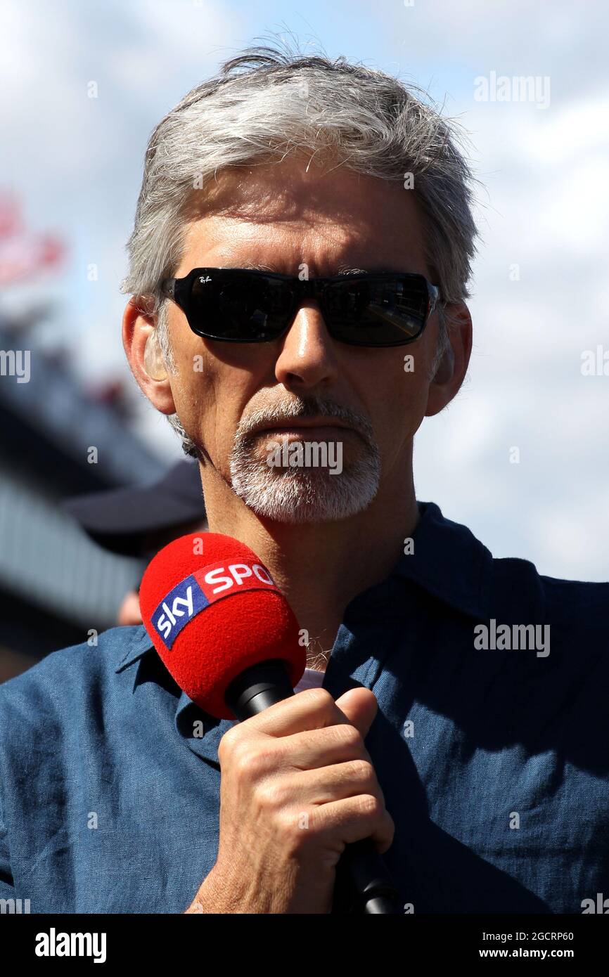 Damon Hill (GBR) Sky TV. Gran Premio d'Australia, sabato 17 marzo 2012. Albert Park, Melbourne, Australia. Foto Stock