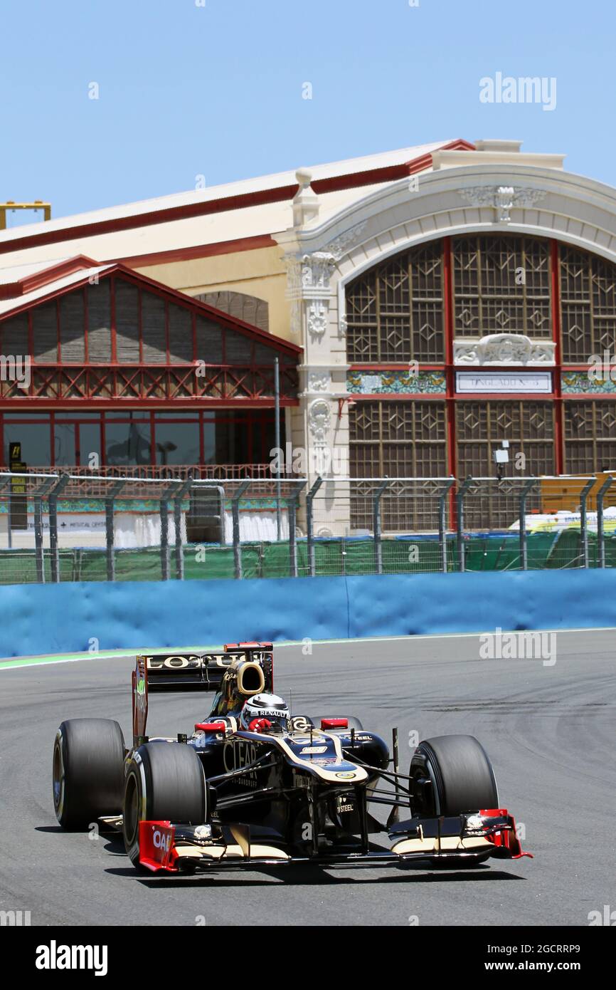 Kimi Raikkonen (fin) Lotus F1 E20. Gran Premio d'Europa, sabato 23 giugno 2012. Valencia, Spagna. Foto Stock