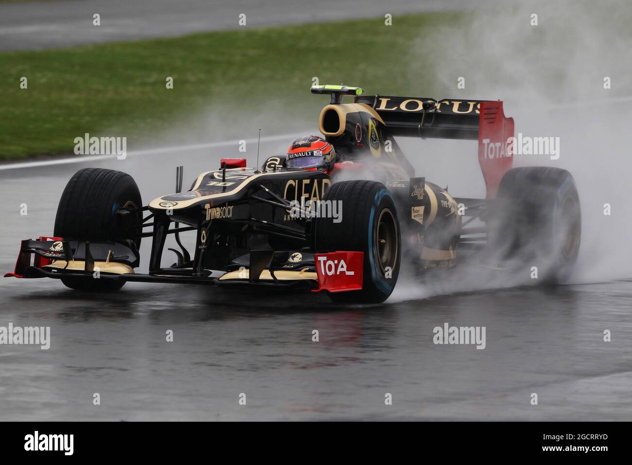 Romain Grosjean (fra) Lotus F1 E20. Gran Premio di Gran Bretagna, venerdì 6 luglio 2012. Silverstone, Inghilterra. Foto Stock