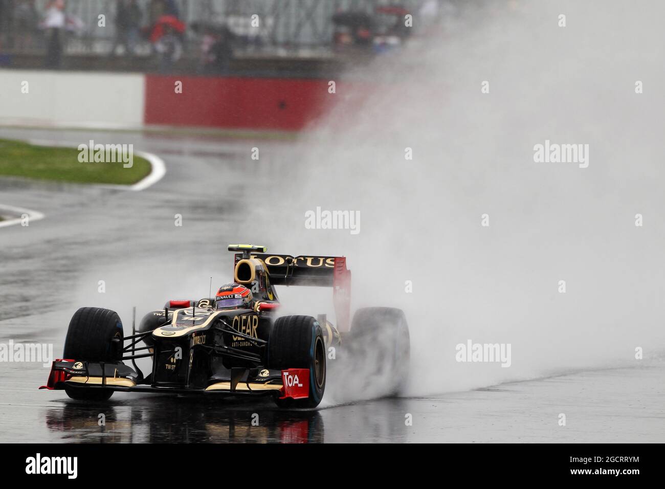 Romain Grosjean (fra) Lotus F1 E20. Gran Premio di Gran Bretagna, venerdì 6 luglio 2012. Silverstone, Inghilterra. Foto Stock
