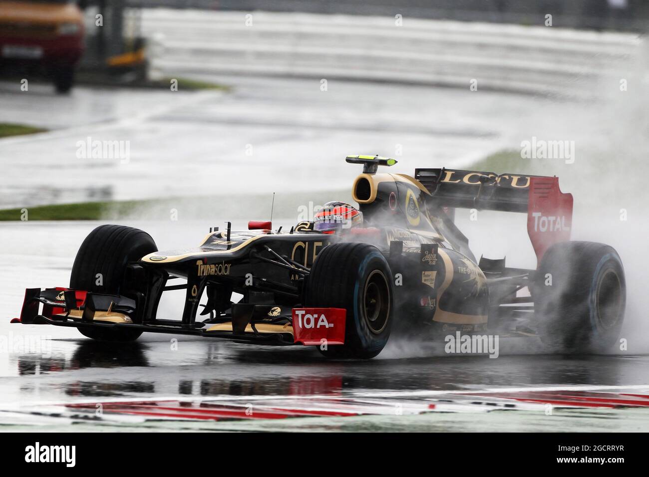 Romain Grosjean (fra) Lotus F1 E20. Gran Premio di Gran Bretagna, venerdì 6 luglio 2012. Silverstone, Inghilterra. Foto Stock