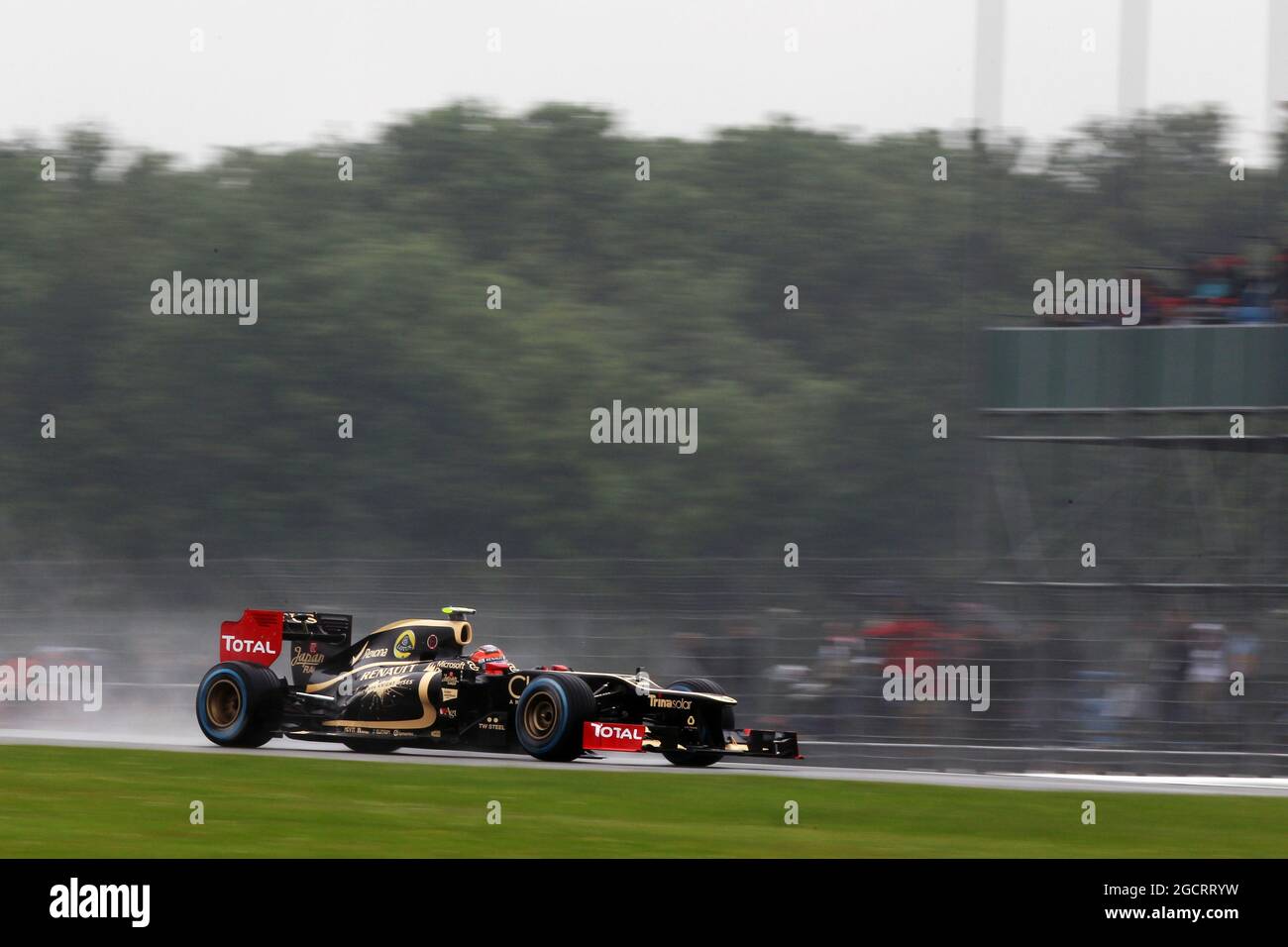 Romain Grosjean (fra) Lotus F1 E20. Gran Premio di Gran Bretagna, venerdì 6 luglio 2012. Silverstone, Inghilterra. Foto Stock