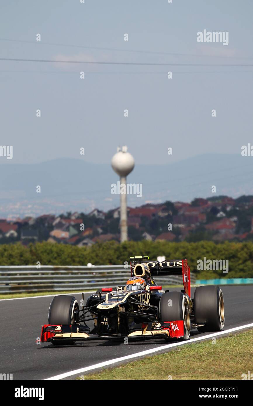Romain Grosjean (fra) Lotus F1 E20. Gran Premio d'Ungheria, venerdì 27 luglio 2012. Budapest, Ungheria. Foto Stock