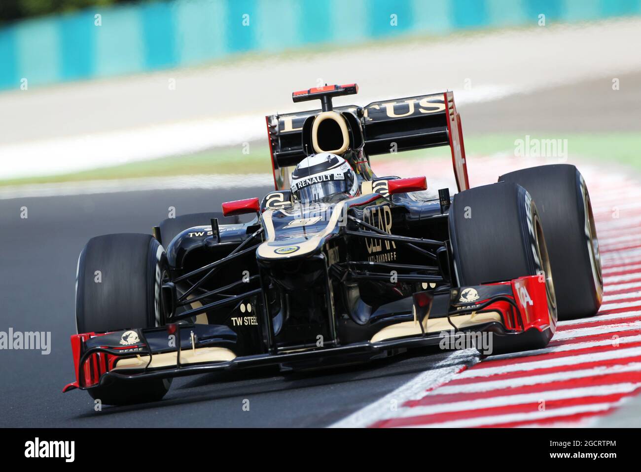 Kimi Raikkonen (fin) Lotus F1 E20. Gran Premio d'Ungheria, venerdì 27 luglio 2012. Budapest, Ungheria. Foto Stock