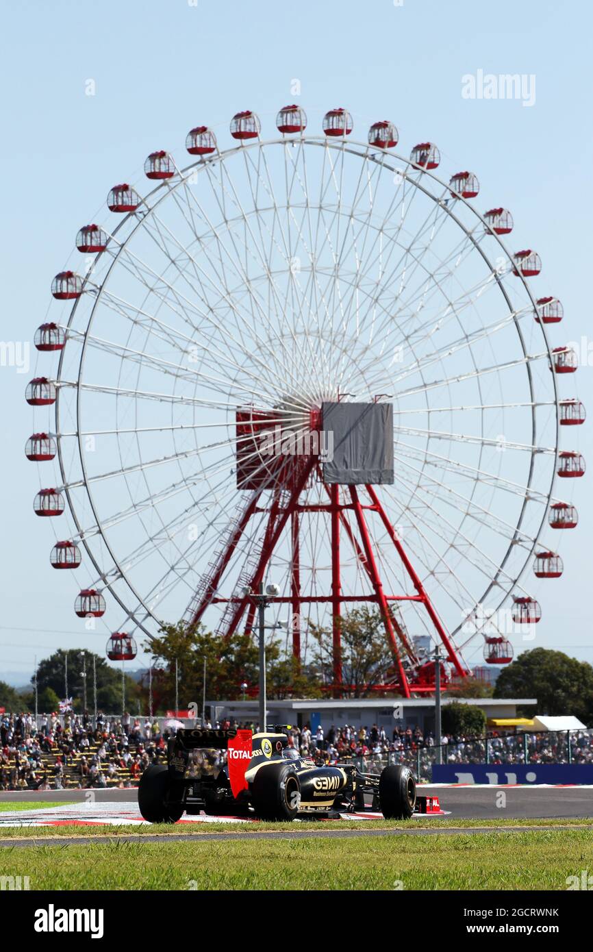 Romain Grosjean (fra) Lotus F1 E20. Gran Premio del Giappone, venerdì 5 ottobre 2012. Suzuka, Giappone. Foto Stock