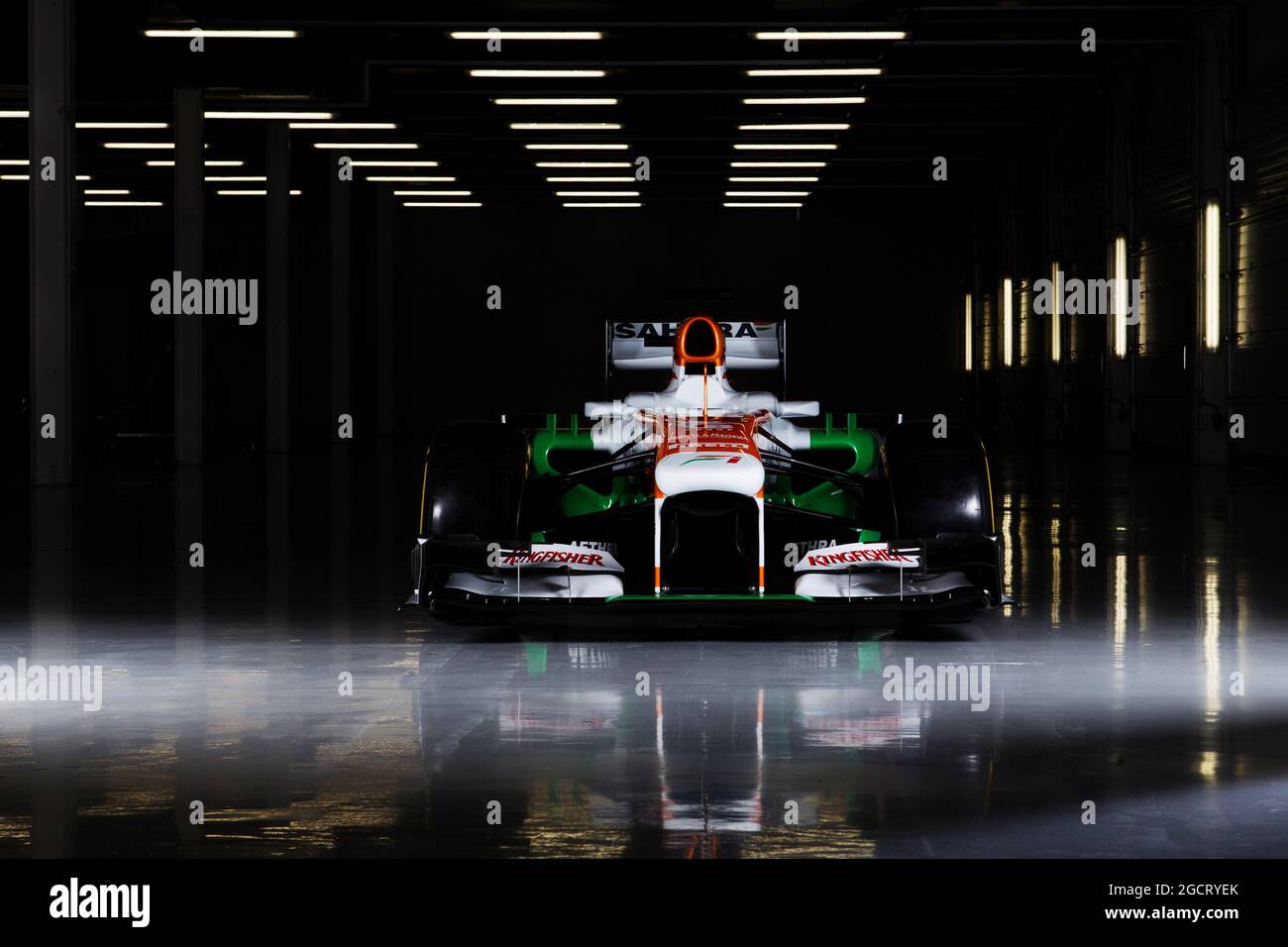 La Saara Force India F1 VJM06. Saara Force India F1 VJM06 lancio, Venerdì 1 febbraio 2013. Silverstone, Inghilterra. Foto Stock