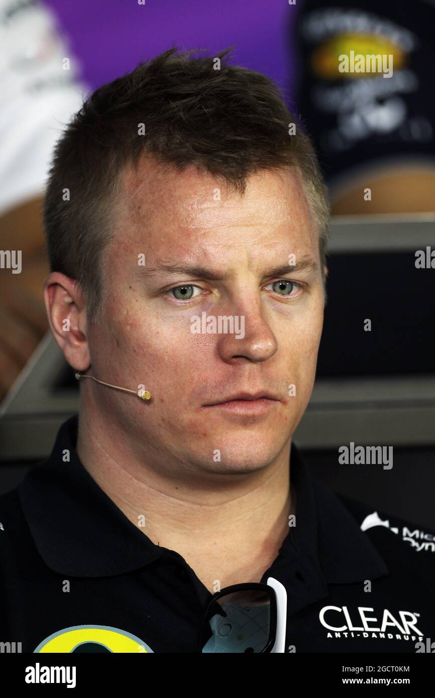 Kimi Raikkonen (fin) Lotus F1 Team alla conferenza stampa della FIA. Gran Premio d'Australia, giovedì 14 marzo 2013. Albert Park, Melbourne, Australia. Foto Stock