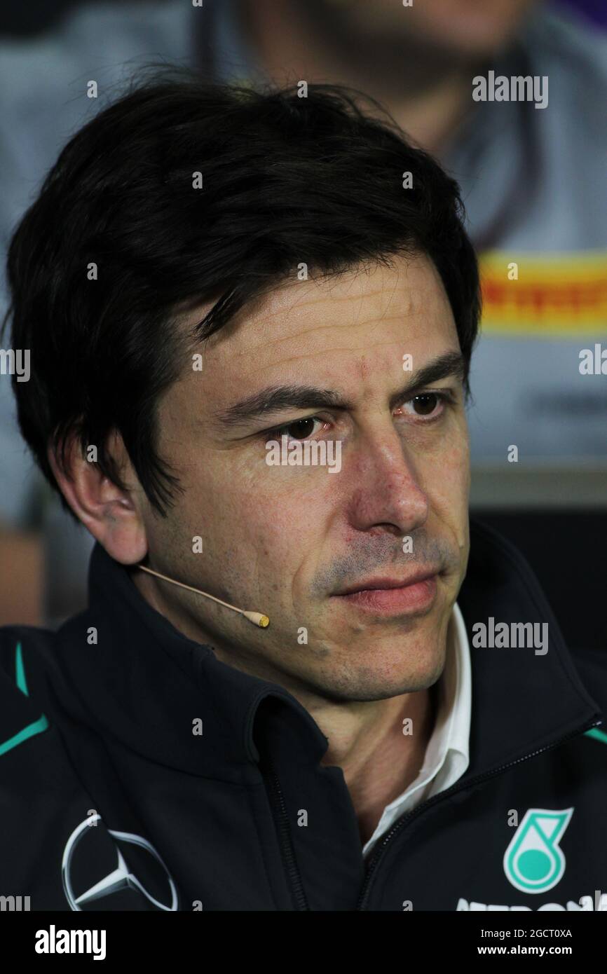 Toto Wolff (GER), azionista e Direttore Esecutivo di Mercedes AMG F1 alla Conferenza stampa della FIA. Gran Premio d'Australia, venerdì 15 marzo 2013. Albert Park, Melbourne, Australia. Foto Stock