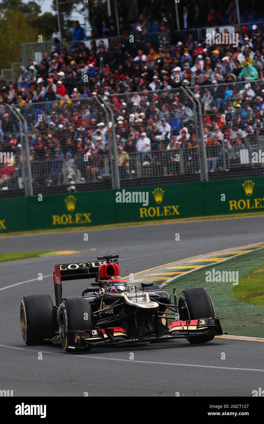 Vincitore della gara Kimi Raikkonen (fin) Lotus F1 E21. Gran Premio d'Australia, domenica 17 marzo 2013. Albert Park, Melbourne, Australia. Foto Stock