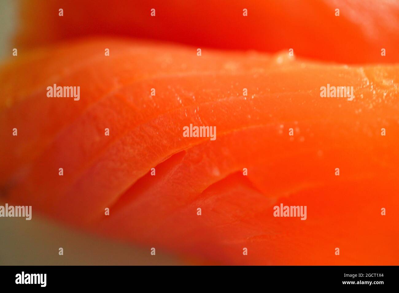 primo piano salmone affumicato - tessuto di pesce affumicato Foto Stock