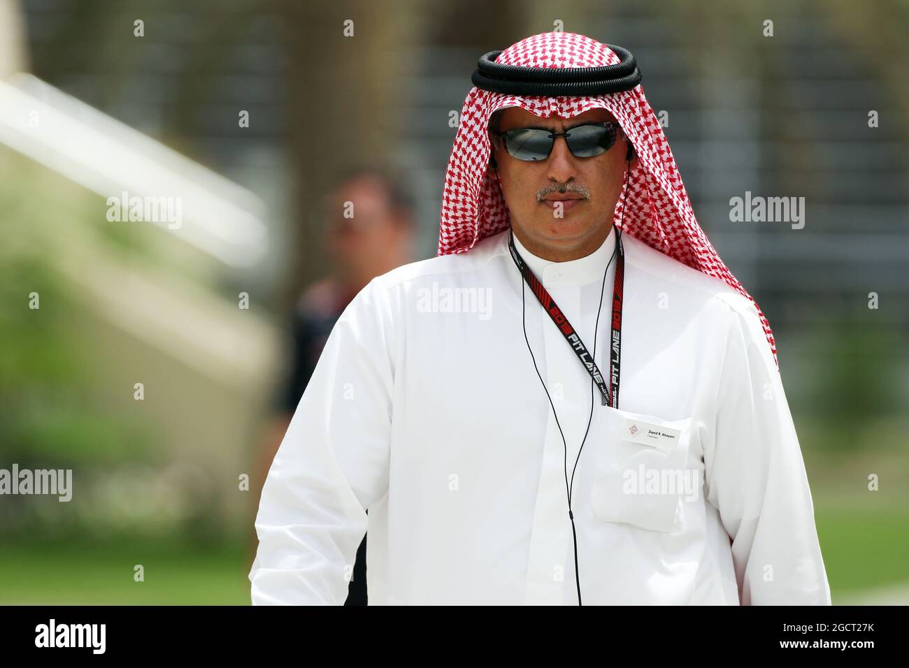 Zayed Rashed al Zayani (BRN) Presidente del circuito Internazionale di Bharain. Gran Premio del Bahrain, giovedì 18 aprile 2012. Sakhir, Bahrein. Foto Stock