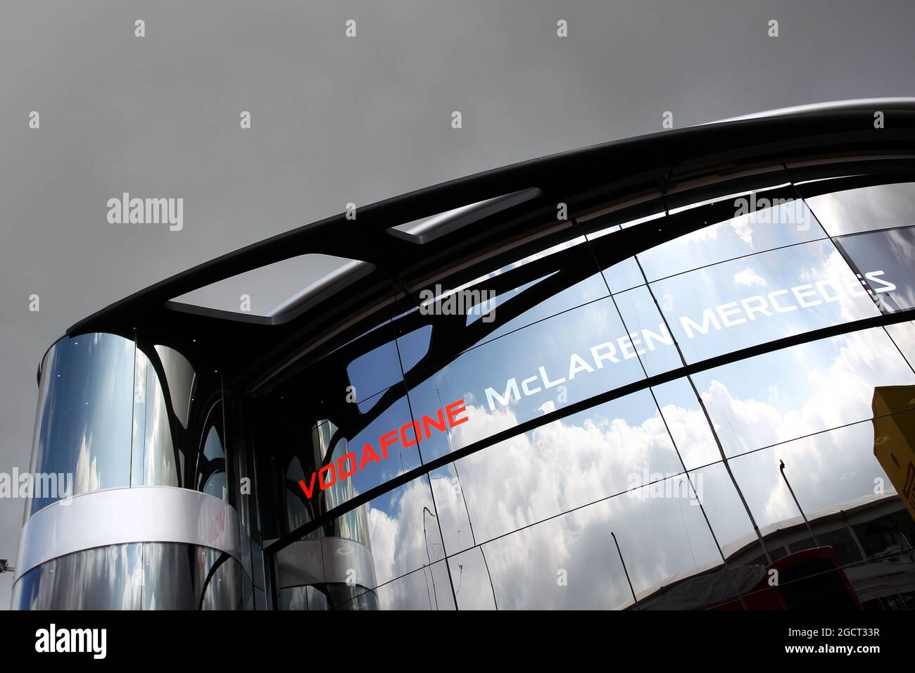 McLaren motorhome. Gran Premio di Spagna, sabato 11 maggio 2013. Barcellona, Spagna. Foto Stock