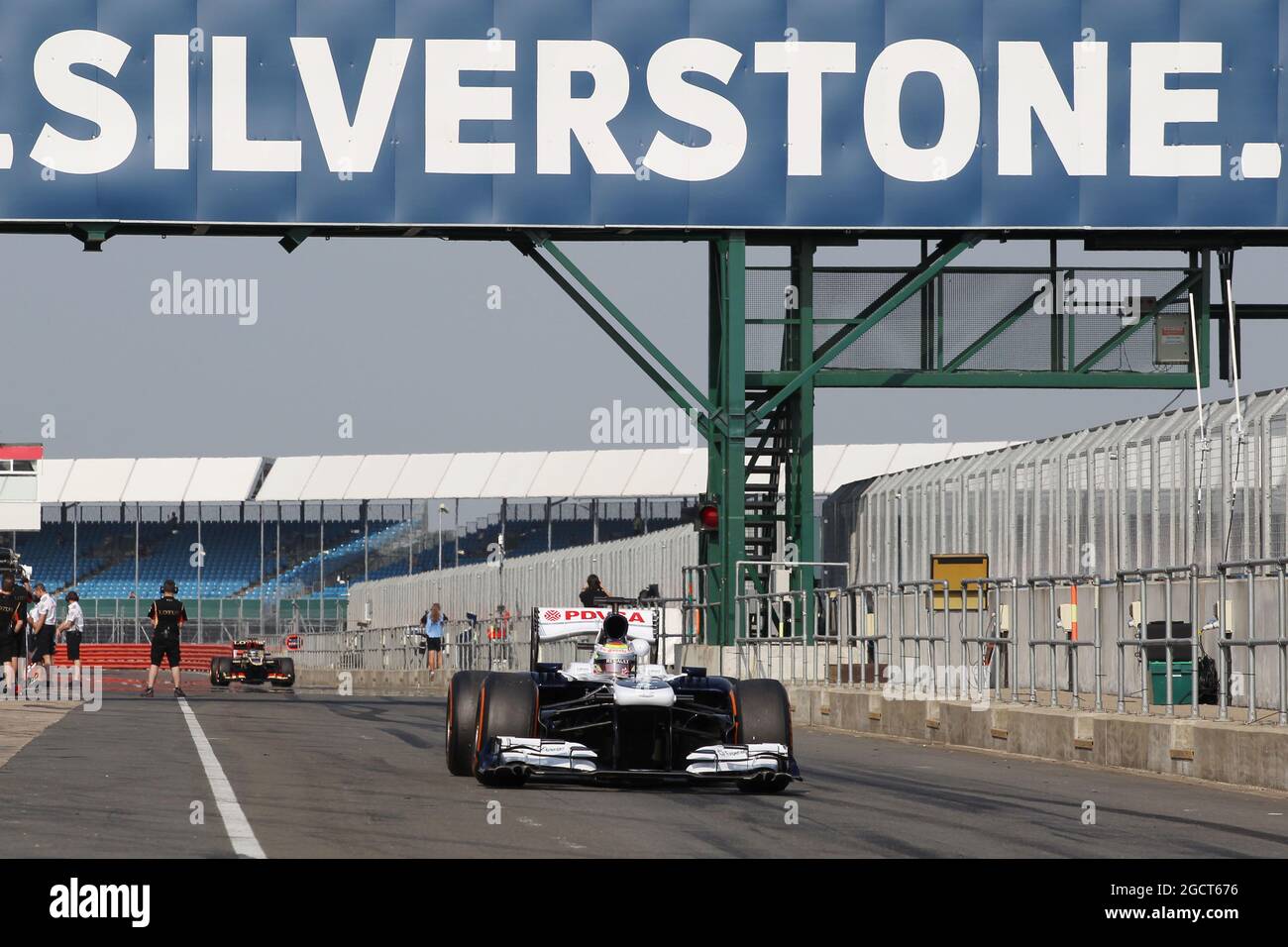 Pastore Maldonado (VEN) Williams FW35. Test dei giovani piloti di Formula uno, giorno 2, giovedì 18 luglio 2013. Silverstone, Inghilterra. Foto Stock