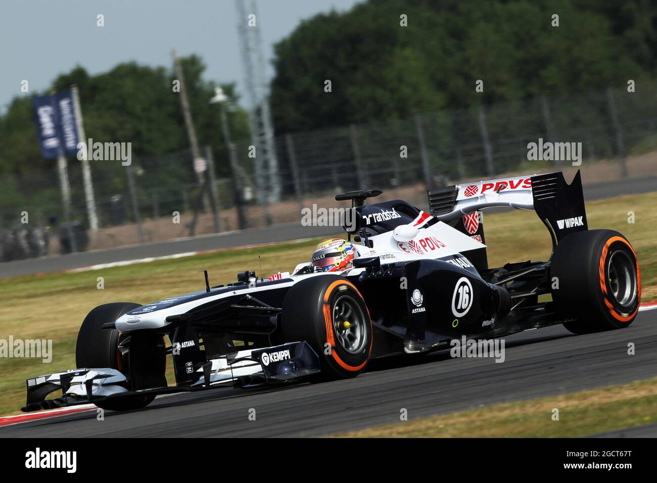 Pastore Maldonado (VEN) Williams FW35. Test dei giovani piloti di Formula uno, giorno 2, giovedì 18 luglio 2013. Silverstone, Inghilterra. Foto Stock