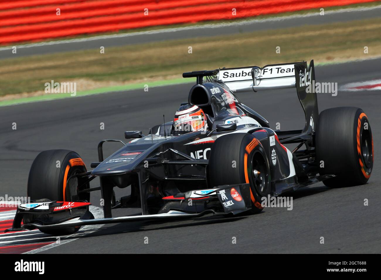 Nico Hulkenberg (GER) Sauber C32. Test dei giovani piloti di Formula uno, giorno 2, giovedì 18 luglio 2013. Silverstone, Inghilterra. Foto Stock