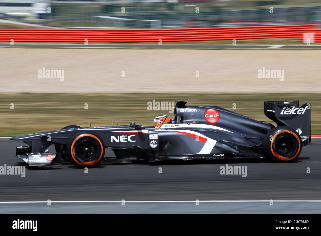Nico Hulkenberg (GER) Sauber C32. Test dei giovani piloti di Formula uno, giorno 2, giovedì 18 luglio 2013. Silverstone, Inghilterra. Foto Stock