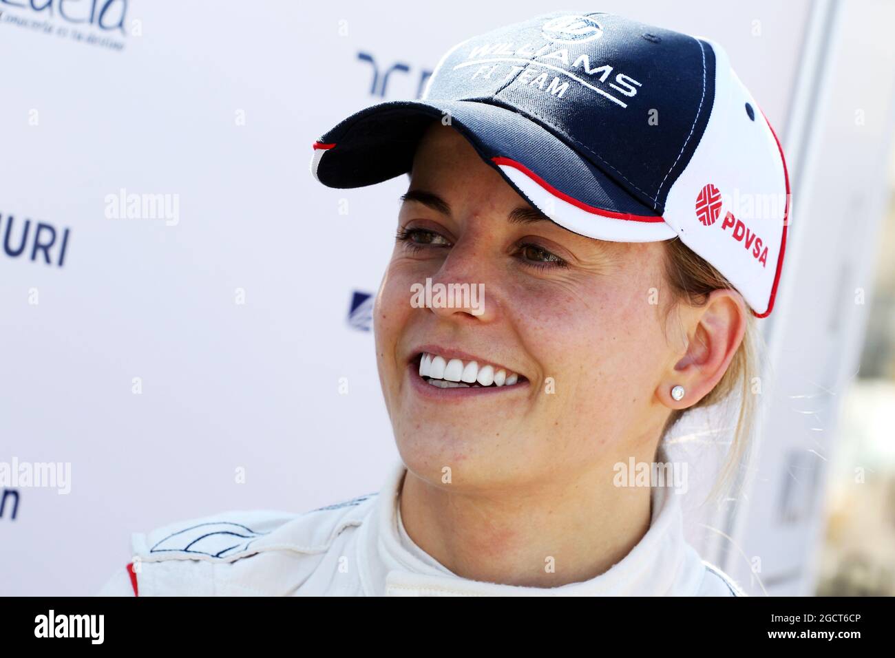 Driver di sviluppo Williams Susie Wolff (GBR). Formula uno Young Drivers Test, giorno 3, venerdì 19 luglio 2013. Silverstone, Inghilterra. Foto Stock