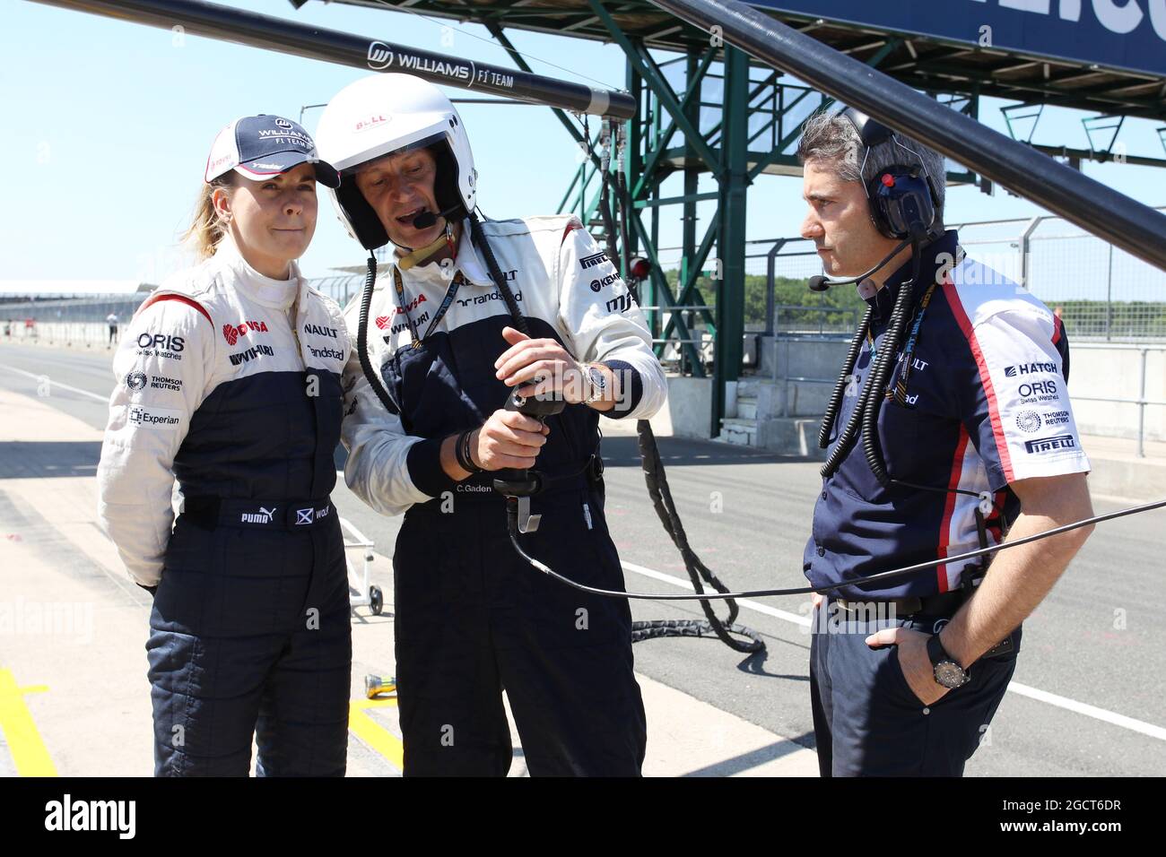 Driver di sviluppo Williams Susie Wolff (GBR). Formula uno Young Drivers Test, giorno 3, venerdì 19 luglio 2013. Silverstone, Inghilterra. Foto Stock