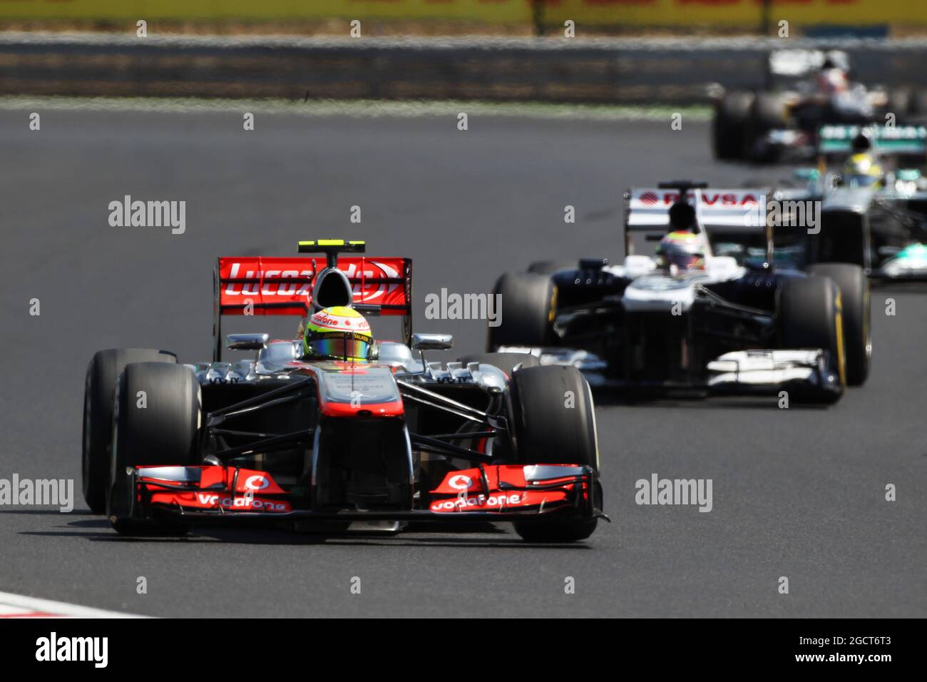 Sergio Perez (MEX) McLaren MP4-28. Gran Premio di Ungheria, domenica 28 luglio 2013. Budapest, Ungheria. Foto Stock