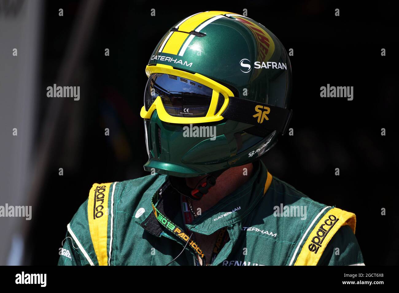 Meccanico del Team Caterina F1. Gran Premio di Ungheria, domenica 28 luglio 2013. Budapest, Ungheria. Foto Stock