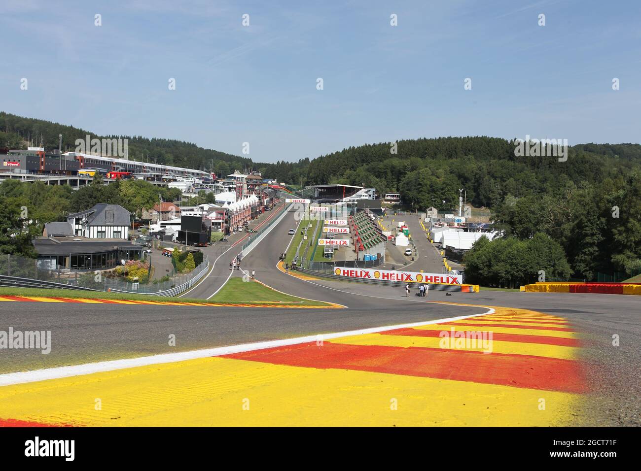 Eau Rouge. Gran Premio del Belgio, giovedì 22 agosto 2013. Spa-Francorchamps, Belgio. Foto Stock