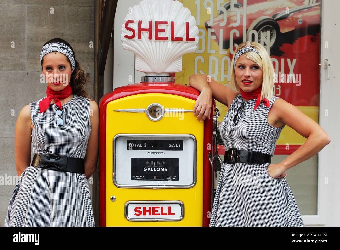 L'evento Back in Time with Shell. Gran Premio del Belgio, giovedì 22 agosto 2013. Spa-Francorchamps, Belgio. Foto Stock