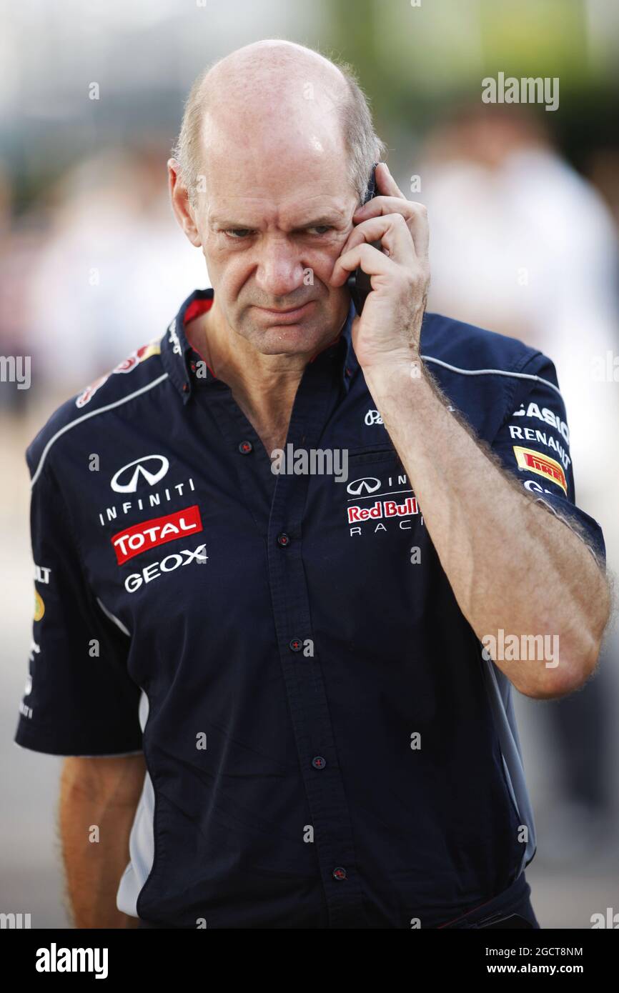 Adrian Newey (GBR) Red Bull Racing Chief Technical Officer. Gran Premio di Singapore, domenica 22 settembre 2013. Circuito Marina Bay Street, Singapore. Foto Stock