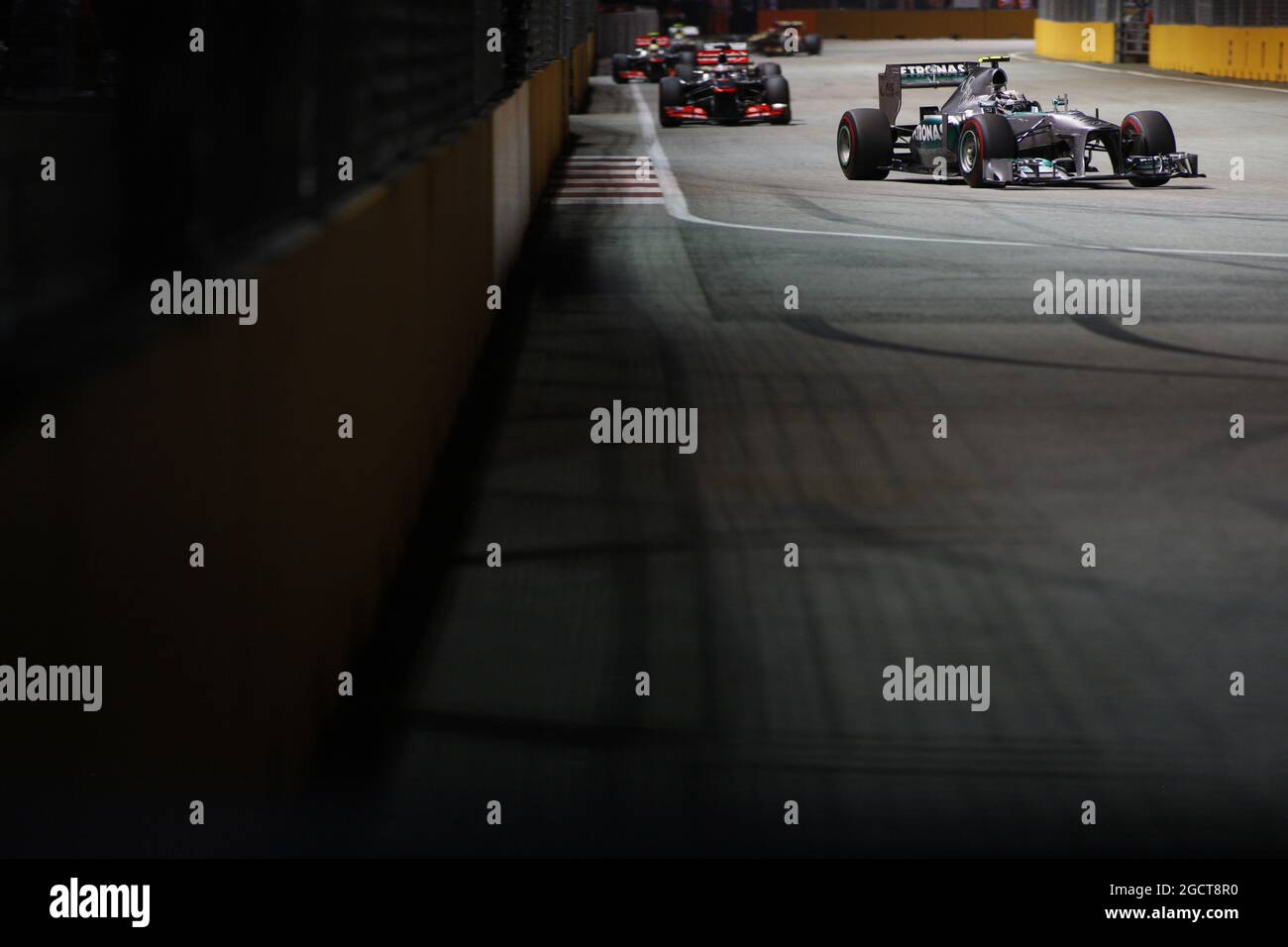 Lewis Hamilton (GBR) Mercedes AMG F1 W04. Gran Premio di Singapore, domenica 22 settembre 2013. Circuito Marina Bay Street, Singapore. Foto Stock