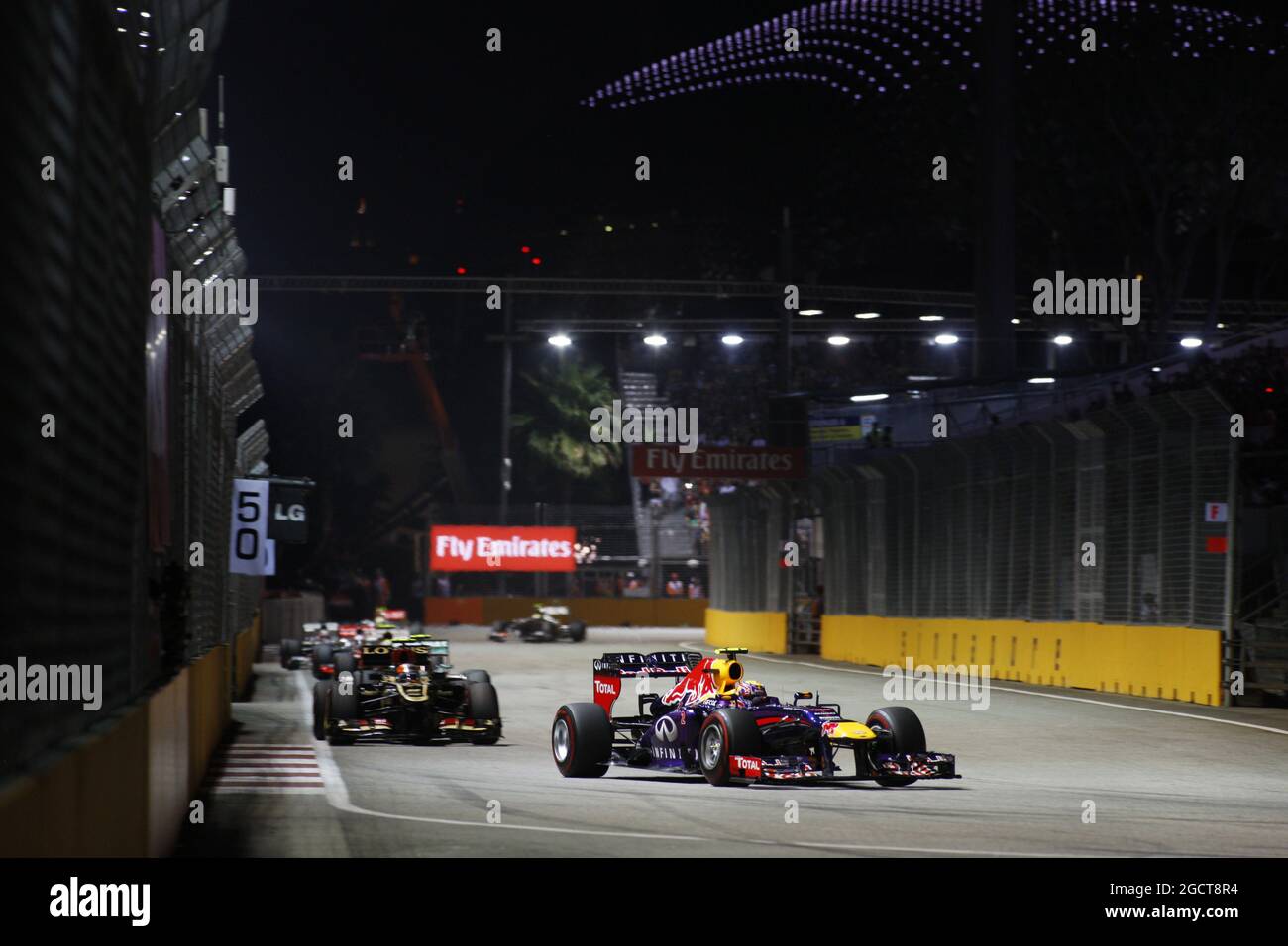 Mark Webber (AUS) Red Bull Racing RB9. Gran Premio di Singapore, domenica 22 settembre 2013. Circuito Marina Bay Street, Singapore. Foto Stock