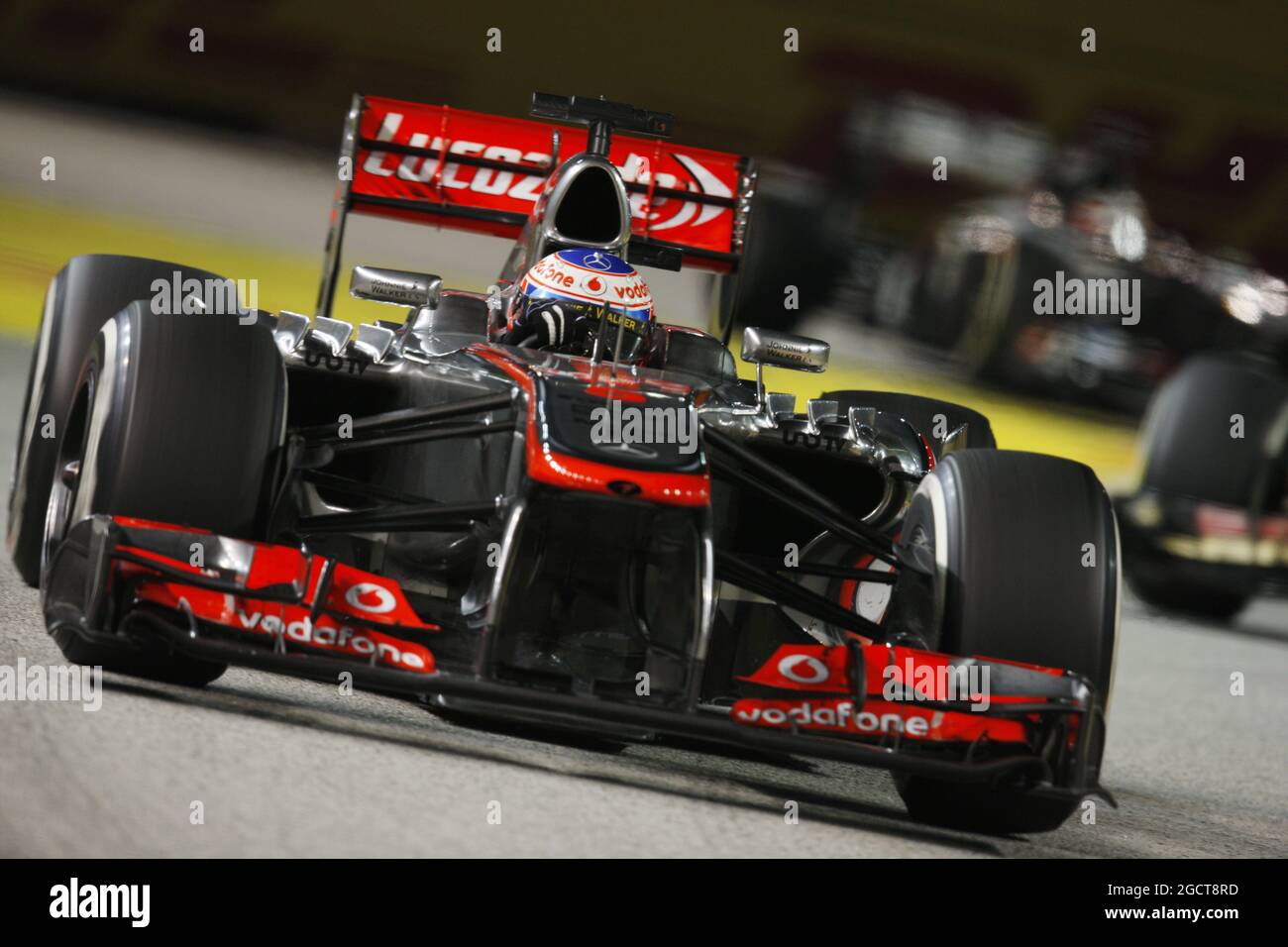 Jenson Button (GBR) McLaren MP4-28. Gran Premio di Singapore, domenica 22 settembre 2013. Circuito Marina Bay Street, Singapore. Foto Stock