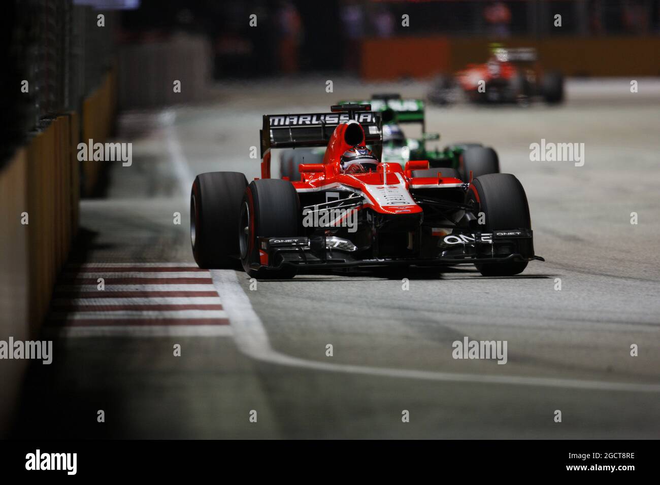 Jules Bianchi (fra) Marussia F1 Team MR02. Gran Premio di Singapore, domenica 22 settembre 2013. Circuito Marina Bay Street, Singapore. Foto Stock