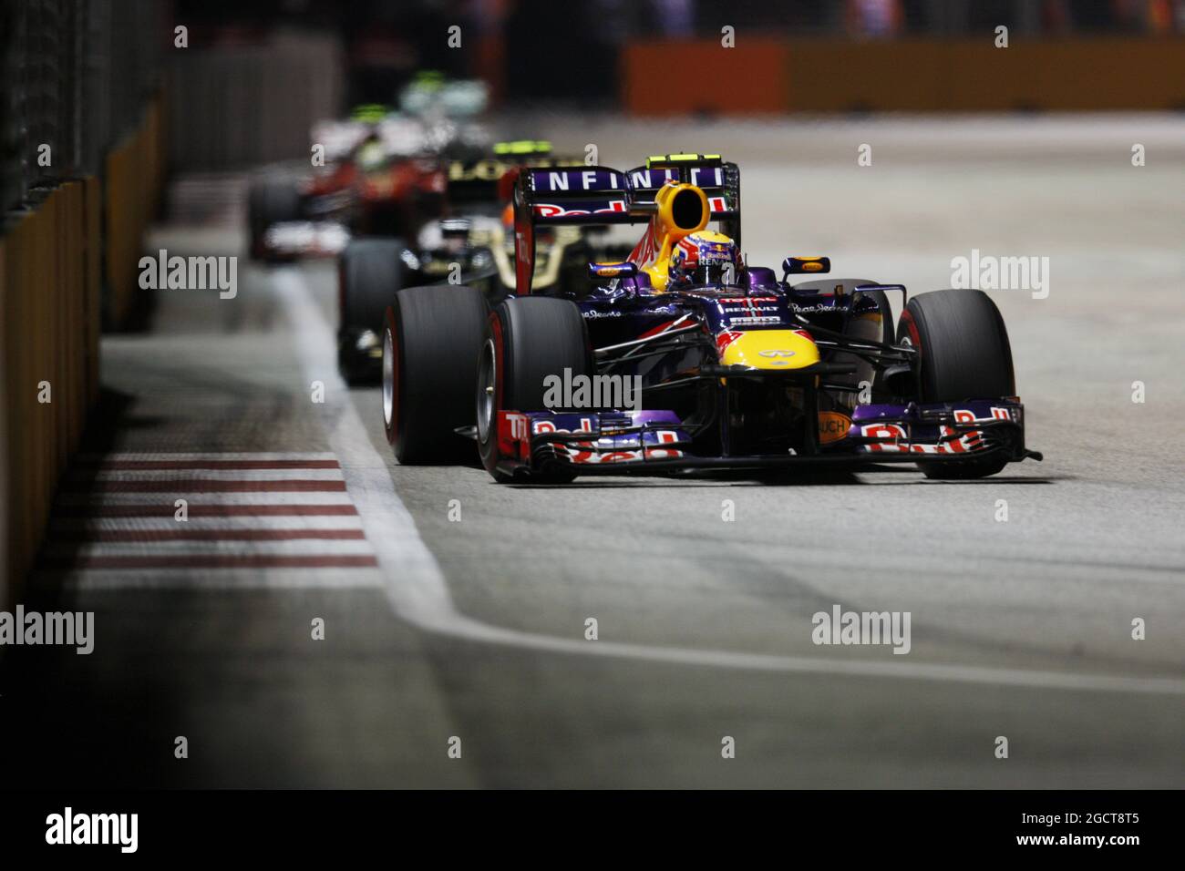 Mark Webber (AUS) Red Bull Racing RB9. Gran Premio di Singapore, domenica 22 settembre 2013. Circuito Marina Bay Street, Singapore. Foto Stock