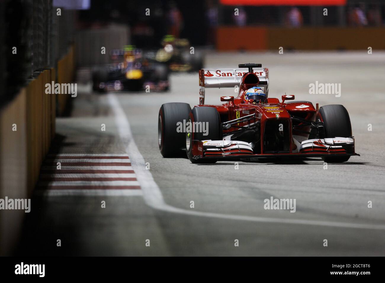 Fernando Alonso (ESP) Ferrari F138. Gran Premio di Singapore, domenica 22 settembre 2013. Circuito Marina Bay Street, Singapore. Foto Stock