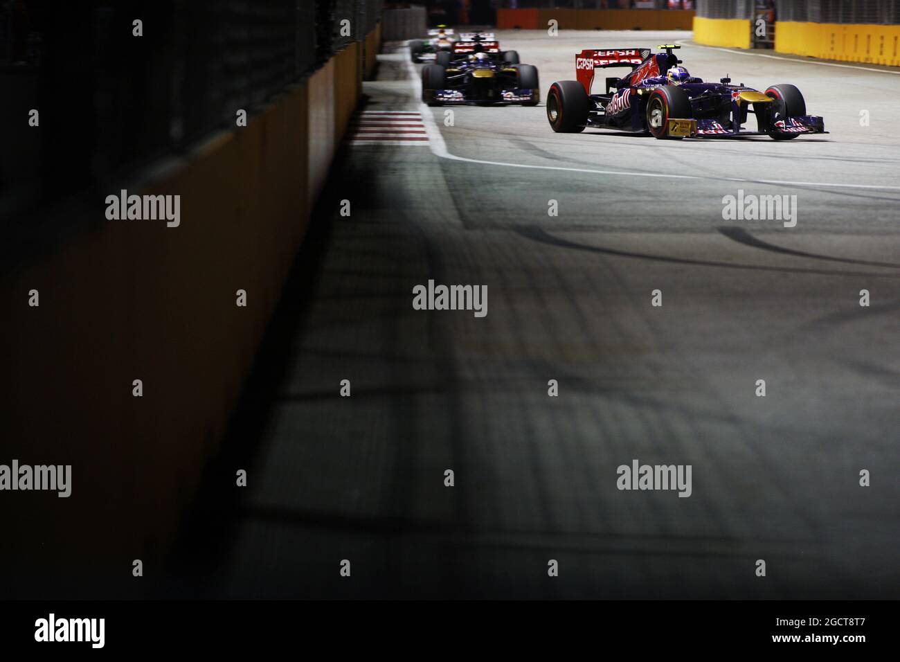 Daniel Ricciardo (AUS) Scuderia Toro Rosso STR8. Gran Premio di Singapore, domenica 22 settembre 2013. Circuito Marina Bay Street, Singapore. Foto Stock