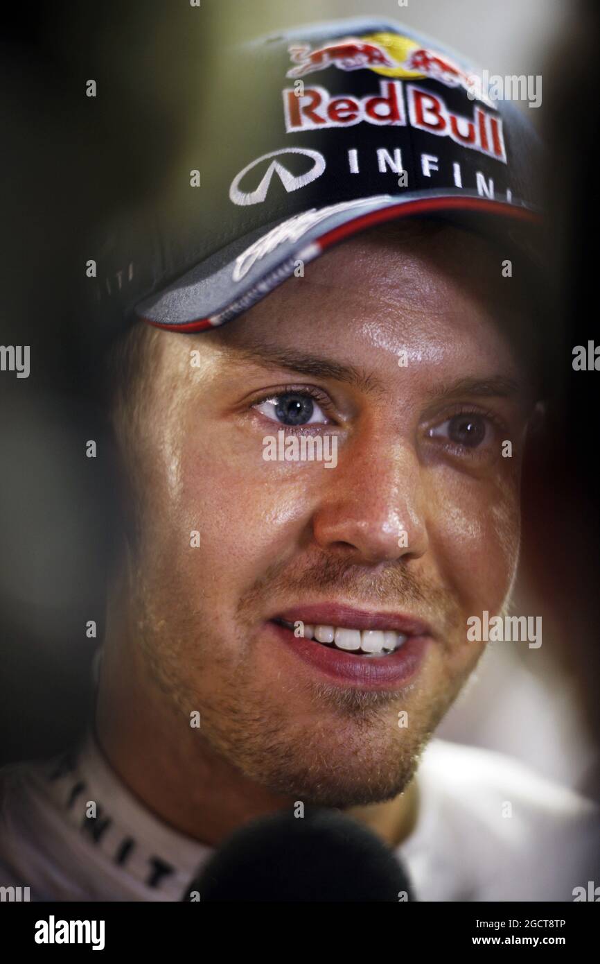 Sebastian Vettel (GER) Red Bull Racing. Gran Premio di Singapore, domenica 22 settembre 2013. Circuito Marina Bay Street, Singapore. Foto Stock