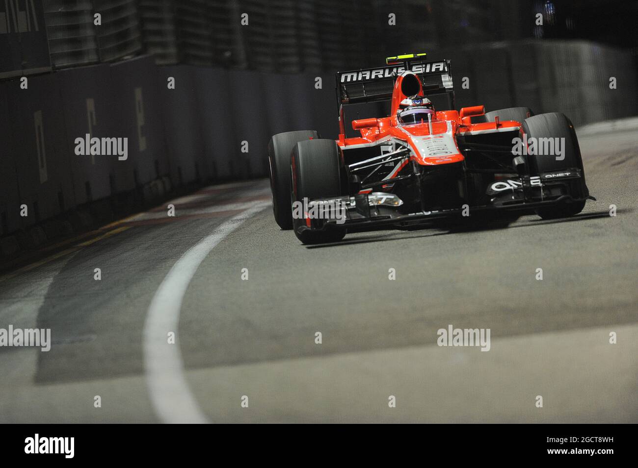 Max Chilton (GBR) Marussia F1 Team MR02. Gran Premio di Singapore, domenica 22 settembre 2013. Circuito Marina Bay Street, Singapore. Foto Stock