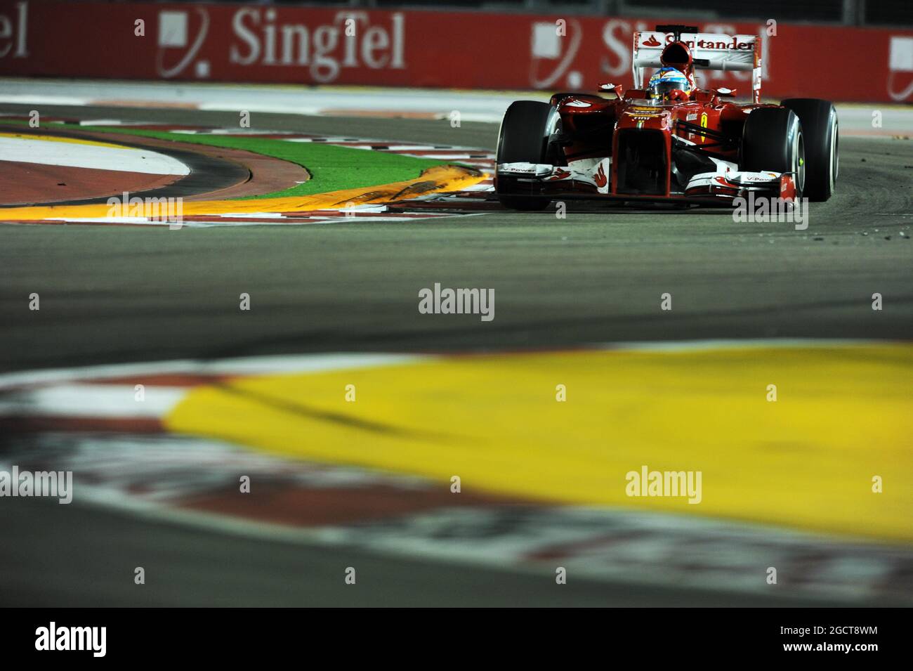 Fernando Alonso (ESP) Ferrari F138. Gran Premio di Singapore, domenica 22 settembre 2013. Circuito Marina Bay Street, Singapore. Foto Stock