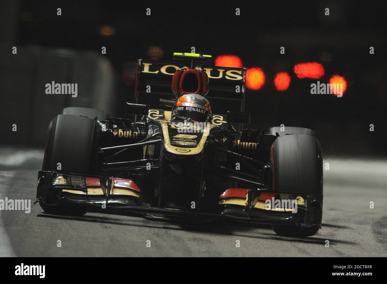 Romain Grosjean (fra) Lotus F1 E21. Gran Premio di Singapore, domenica 22 settembre 2013. Circuito Marina Bay Street, Singapore. Foto Stock