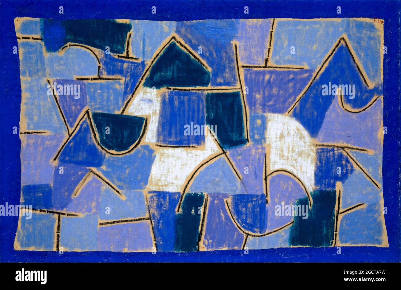 Paul Klee, Blue Night, disegno astratto in pastelli, 1937 Foto Stock