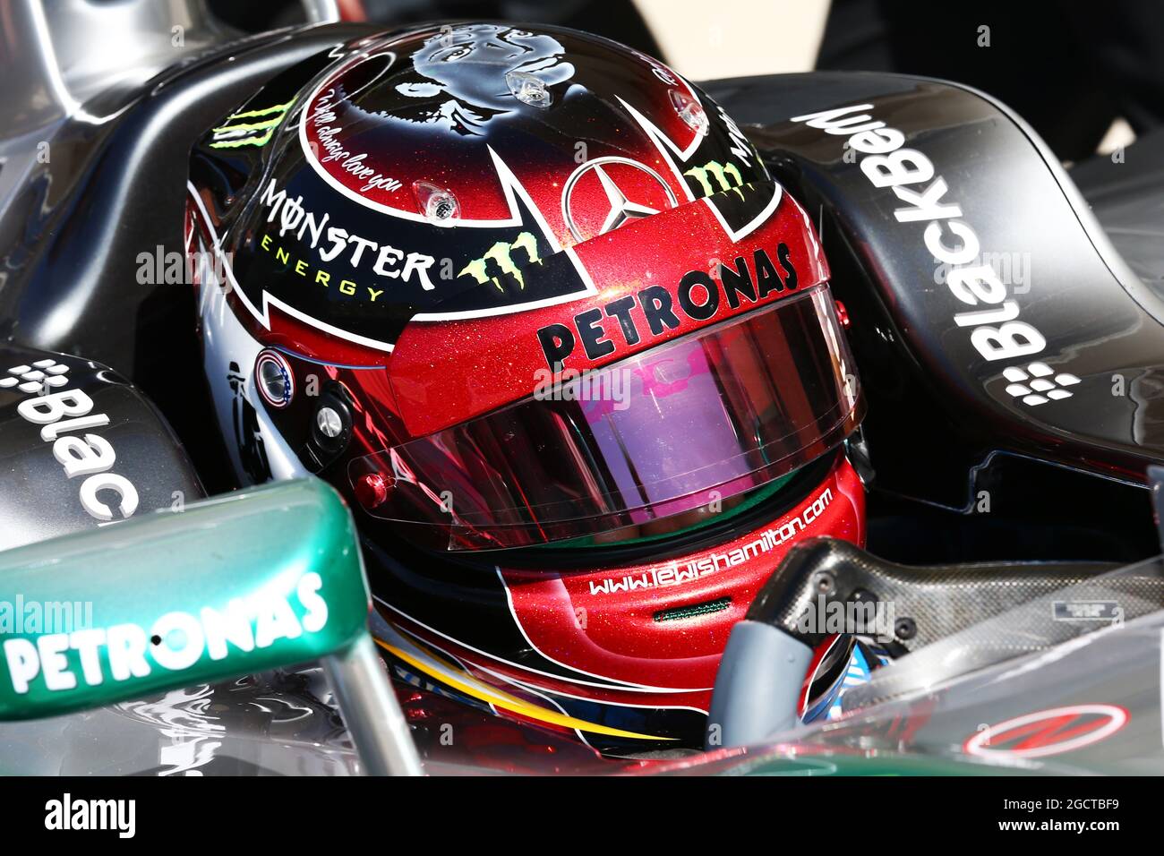 Il casco a tema Michael Jackson di Lewis Hamilton (GBR) Mercedes AMG F1.  Gran Premio degli Stati Uniti, venerdì 15 novembre 2013. Circuito delle  Americhe, Austin, Texas, USA Foto stock - Alamy