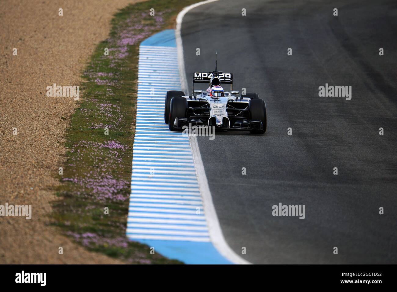 Jenson Button (GBR) McLaren MP4-29. Test di Formula uno, giorno due, mercoledì 29 gennaio 2014. Jerez, Spagna. Foto Stock