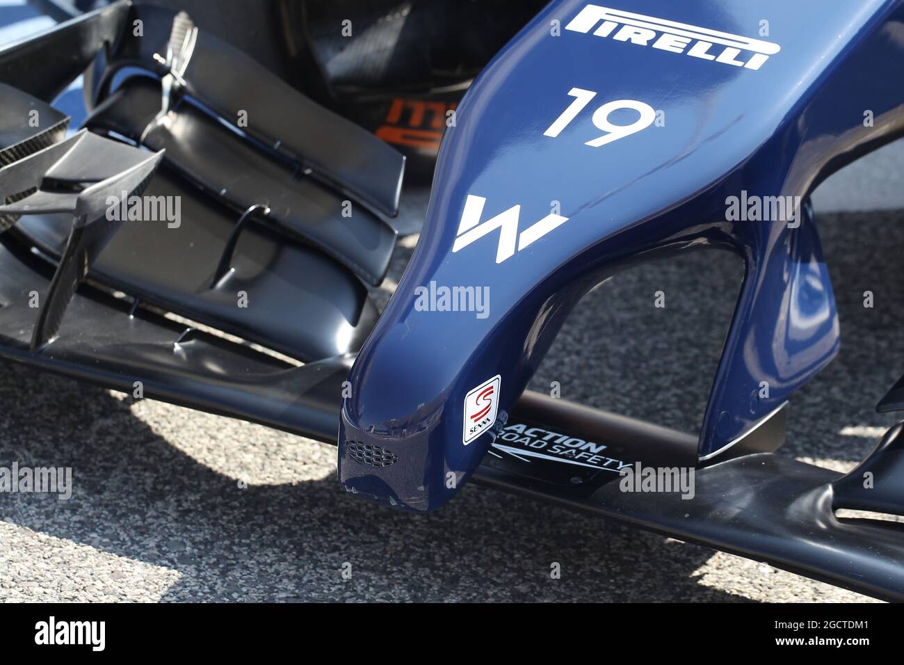 Williams FW36 nosecone dettaglio. Formula uno Test, Bahrain Test One, Day One, mercoledì 19 febbraio 2014. Sakhir, Bahrein. Foto Stock