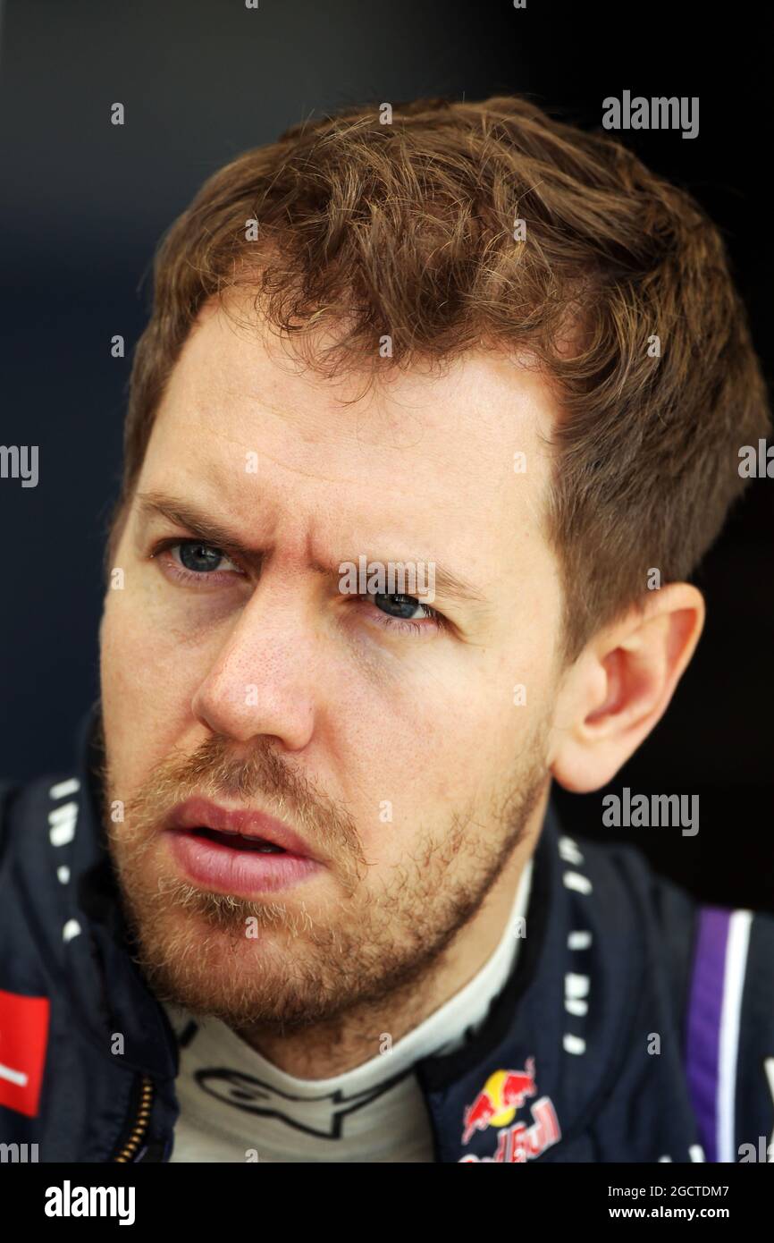 Sebastian Vettel (GER) Red Bull Racing. Formula uno Test, Bahrain Test One, Day One, mercoledì 19 febbraio 2014. Sakhir, Bahrein. Foto Stock