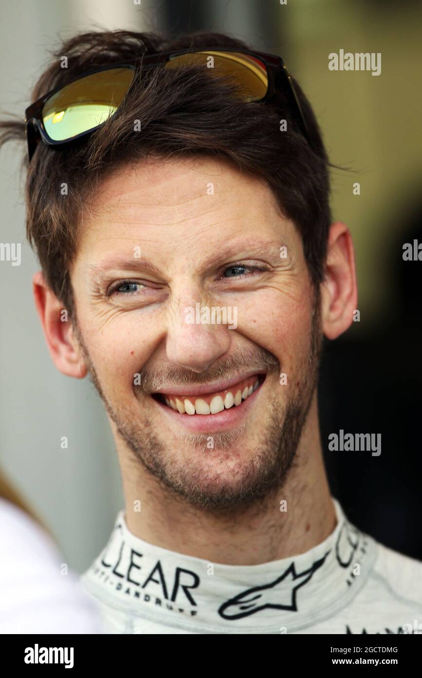 Romain Grosjean (fra) Lotus F1 Team. Formula uno Test, Bahrain Test One, Day One, mercoledì 19 febbraio 2014. Sakhir, Bahrein. Foto Stock