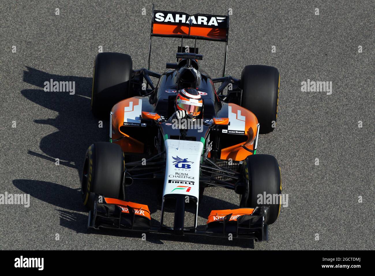 Nico Hulkenberg (GER) Sahara Force India F1 VJM07. Formula uno Test, Bahrain Test One, Day One, mercoledì 19 febbraio 2014. Sakhir, Bahrein. Foto Stock
